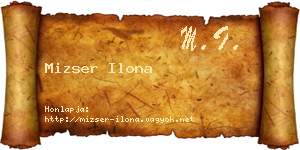 Mizser Ilona névjegykártya