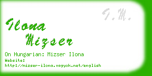 ilona mizser business card